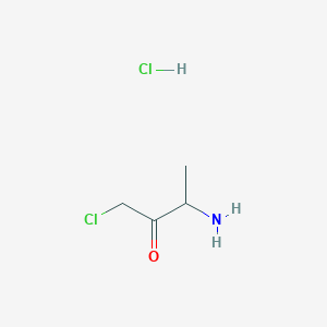 molecular formula C4H9Cl2NO B2755738 3-Amino-1-chlorobutan-2-one hydrochloride CAS No. 36077-43-7