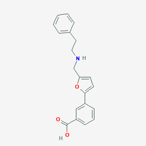 molecular formula C20H19NO3 B275574 3-(5-{[(2-Phenylethyl)amino]methyl}furan-2-yl)benzoic acid 