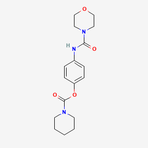 molecular formula C17H23N3O4 B2755745 4-(Morpholine-4-carboxamido)phenyl piperidine-1-carboxylate CAS No. 526190-25-0