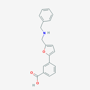 molecular formula C19H17NO3 B275575 3-{5-[(Benzylamino)methyl]furan-2-yl}benzoic acid 