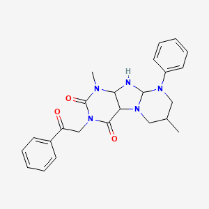 1,7-dimethyl-3-(2-oxo-2-phenylethyl)-9-phenyl-1H,2H,3H,4H,6H,7H,8H,9H-pyrimido[1,2-g]purine-2,4-dione