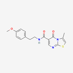 molecular formula C17H17N3O3S B2755760 N-(4-methoxyphenethyl)-3-methyl-5-oxo-5H-thiazolo[3,2-a]pyrimidine-6-carboxamide CAS No. 851944-85-9