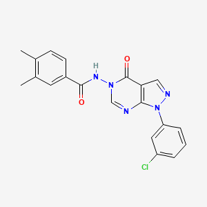 molecular formula C20H16ClN5O2 B2755761 N-(1-(3-chlorophenyl)-4-oxo-1H-pyrazolo[3,4-d]pyrimidin-5(4H)-yl)-3,4-dimethylbenzamide CAS No. 919859-03-3