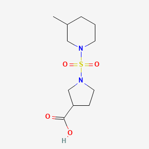 molecular formula C11H20N2O4S B2755765 1-[(3-Methylpiperidin-1-yl)sulfonyl]pyrrolidine-3-carboxylic acid CAS No. 1272210-84-0