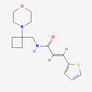 (E)-N-[(1-Morpholin-4-ylcyclobutyl)methyl]-3-thiophen-2-ylprop-2-enamide