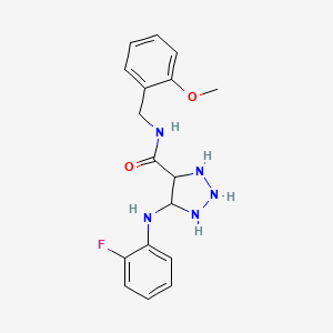 5-[(2-fluorophenyl)amino]-N-[(2-methoxyphenyl)methyl]-1H-1,2,3-triazole-4-carboxamide