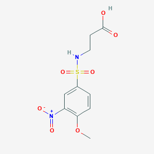 molecular formula C10H12N2O7S B2755783 3-(4-甲氧基-3-硝基苯磺酰氨基)丙酸 CAS No. 741731-75-9