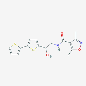 molecular formula C16H16N2O3S2 B2755787 N-(2-{[2,2'-bithiophene]-5-yl}-2-hydroxyethyl)-3,5-dimethyl-1,2-oxazole-4-carboxamide CAS No. 2097902-86-6