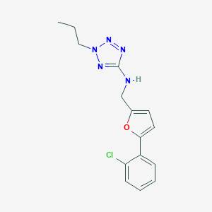 molecular formula C15H16ClN5O B275579 N-{[5-(2-chlorophenyl)furan-2-yl]methyl}-2-propyl-2H-tetrazol-5-amine 