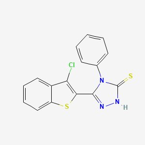 5-(3-chloro-1-benzothiophen-2-yl)-4-phenyl-4H-1,2,4-triazole-3-thiol