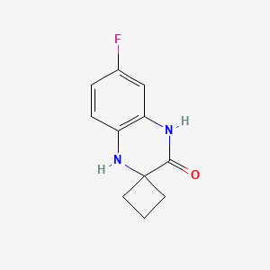 6'-fluoro-3',4'-dihydro-1'H-spiro[cyclobutane-1,2'-quinoxaline]-3'-one