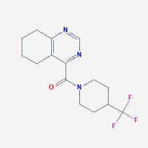 molecular formula C15H18F3N3O B2755803 5,6,7,8-Tetrahydroquinazolin-4-yl-[4-(trifluoromethyl)piperidin-1-yl]methanone CAS No. 2415489-44-8