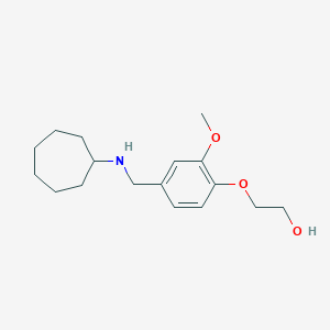 2-{4-[(Cycloheptylamino)methyl]-2-methoxyphenoxy}ethanol