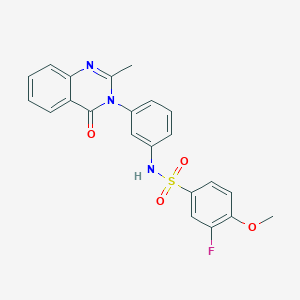 3-fluoro-4-methoxy-N-(3-(2-methyl-4-oxoquinazolin-3(4H)-yl)phenyl)benzenesulfonamide