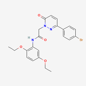 molecular formula C22H22BrN3O4 B2755816 2-(3-(4-bromophenyl)-6-oxopyridazin-1(6H)-yl)-N-(2,5-diethoxyphenyl)acetamide CAS No. 1252822-09-5