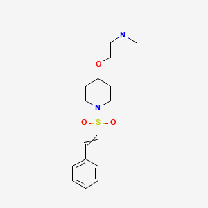 molecular formula C17H26N2O3S B2755821 Dimethyl(2-{[1-(2-phenylethenesulfonyl)piperidin-4-yl]oxy}ethyl)amine CAS No. 1376443-46-7