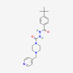 molecular formula C22H29N5O2 B2755822 N'-(4-tert-butylbenzoyl)-4-[(pyridin-4-yl)methyl]piperazine-1-carbohydrazide CAS No. 930041-48-8