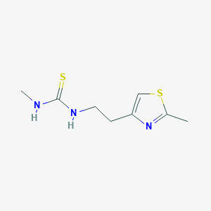 molecular formula C8H13N3S2 B2755825 1-Methyl-3-[2-(2-methyl-1,3-thiazol-4-yl)ethyl]thiourea CAS No. 1697625-99-2