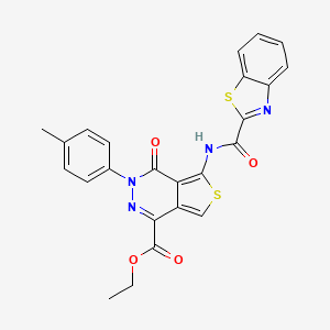 Ethyl 5-(benzo[d]thiazole-2-carboxamido)-4-oxo-3-(p-tolyl)-3,4-dihydrothieno[3,4-d]pyridazine-1-carboxylate