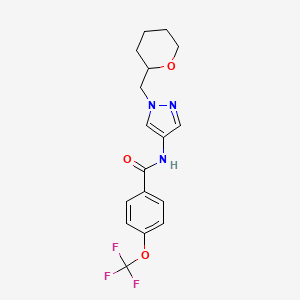 N-{1-[(oxan-2-yl)methyl]-1H-pyrazol-4-yl}-4-(trifluoromethoxy)benzamide