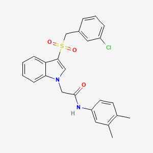 2-{3-[(3-chlorophenyl)methanesulfonyl]-1H-indol-1-yl}-N-(3,4-dimethylphenyl)acetamide