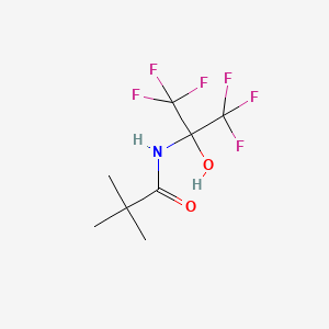 molecular formula C8H11F6NO2 B2755866 N-(1,1,1,3,3,3-六氟-2-羟基丙基)戊酰胺 CAS No. 52786-32-0