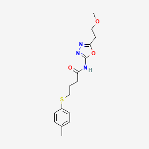N-(5-(2-methoxyethyl)-1,3,4-oxadiazol-2-yl)-4-(p-tolylthio)butanamide