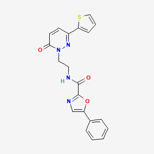 N-(2-(6-oxo-3-(thiophen-2-yl)pyridazin-1(6H)-yl)ethyl)-5-phenyloxazole-2-carboxamide