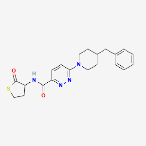 molecular formula C21H24N4O2S B2755870 6-(4-benzylpiperidin-1-yl)-N-(2-oxotetrahydrothiophen-3-yl)pyridazine-3-carboxamide CAS No. 1396791-08-4