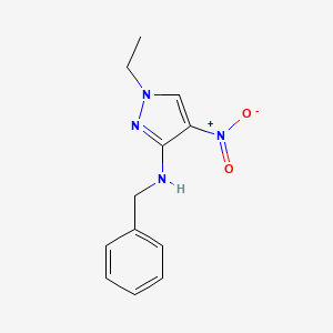 molecular formula C12H14N4O2 B2755871 N-Benzyl-1-ethyl-4-nitro-1H-pyrazol-3-amine CAS No. 1429417-91-3