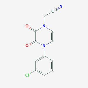 2-(4-(3-chlorophenyl)-2,3-dioxo-3,4-dihydropyrazin-1(2H)-yl)acetonitrile