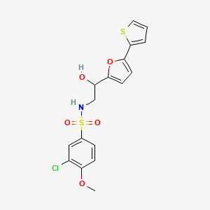 3-chloro-N-{2-hydroxy-2-[5-(thiophen-2-yl)furan-2-yl]ethyl}-4-methoxybenzene-1-sulfonamide