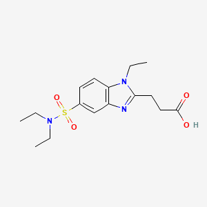 3-[5-(diethylsulfamoyl)-1-ethyl-1H-1,3-benzodiazol-2-yl]propanoic acid