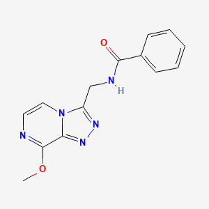 molecular formula C14H13N5O2 B2755884 N-((8-methoxy-[1,2,4]triazolo[4,3-a]pyrazin-3-yl)methyl)benzamide CAS No. 2034351-75-0