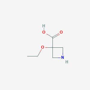 molecular formula C6H11NO3 B2755893 3-Ethoxyazetidine-3-carboxylic acid CAS No. 1524708-16-4