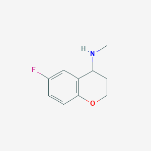 molecular formula C10H12FNO B2755894 6-fluoro-N-methyl-3,4-dihydro-2H-chromen-4-amine CAS No. 1153404-07-9