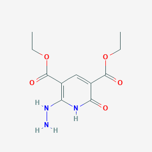 molecular formula C11H15N3O5 B2755897 Diethyl 6-hydrazino-2-oxo-1,2-dihydro-3,5-pyridinedicarboxylate CAS No. 146255-50-7