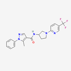 5-methyl-1-phenyl-N-(1-(5-(trifluoromethyl)pyridin-2-yl)pyrrolidin-3-yl)-1H-pyrazole-4-carboxamide