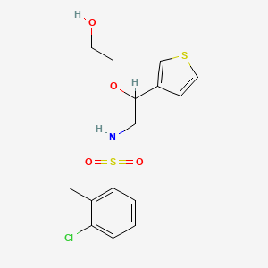 3-chloro-N-(2-(2-hydroxyethoxy)-2-(thiophen-3-yl)ethyl)-2-methylbenzenesulfonamide