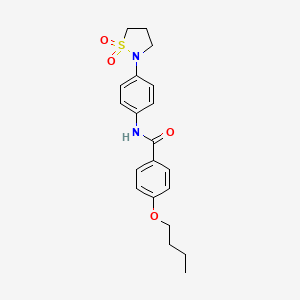 4-butoxy-N-(4-(1,1-dioxidoisothiazolidin-2-yl)phenyl)benzamide