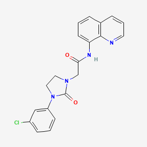 molecular formula C20H17ClN4O2 B2755914 2-(3-(3-氯苯基)-2-氧代咪唑啉-1-基)-N-(喹啉-8-基)乙酰胺 CAS No. 1251577-35-1