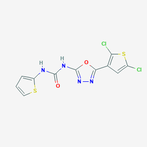 molecular formula C11H6Cl2N4O2S2 B2755917 1-(5-(2,5-二氯噻吩-3-基)-1,3,4-噁二唑-2-基)-3-(噻吩-2-基)脲 CAS No. 1219842-05-3