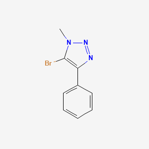 molecular formula C9H8BrN3 B2755919 5-溴-1-甲基-4-苯基三唑 CAS No. 2136613-24-4