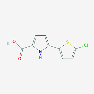 molecular formula C9H6ClNO2S B2755923 5-(5-Chlorothiophen-2-yl)-1H-pyrrole-2-carboxylic acid CAS No. 1225514-82-8