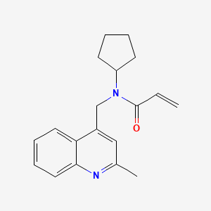 N-Cyclopentyl-N-[(2-methylquinolin-4-yl)methyl]prop-2-enamide