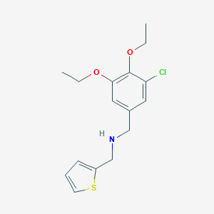 molecular formula C16H20ClNO2S B275594 N-(3-chloro-4,5-diethoxybenzyl)-N-(2-thienylmethyl)amine 