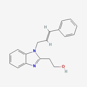 2-[1-((2E)-3-phenylprop-2-enyl)benzimidazol-2-yl]ethan-1-ol