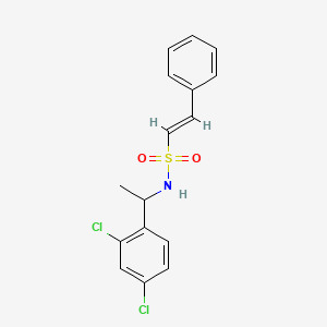 (E)-N-[1-(2,4-dichlorophenyl)ethyl]-2-phenylethenesulfonamide