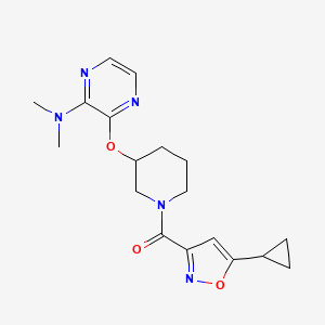 (5-Cyclopropylisoxazol-3-yl)(3-((3-(dimethylamino)pyrazin-2-yl)oxy)piperidin-1-yl)methanone
