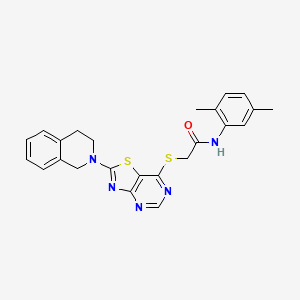 2-((2-(3,4-dihydroisoquinolin-2(1H)-yl)thiazolo[4,5-d]pyrimidin-7-yl)thio)-N-(2,5-dimethylphenyl)acetamide
